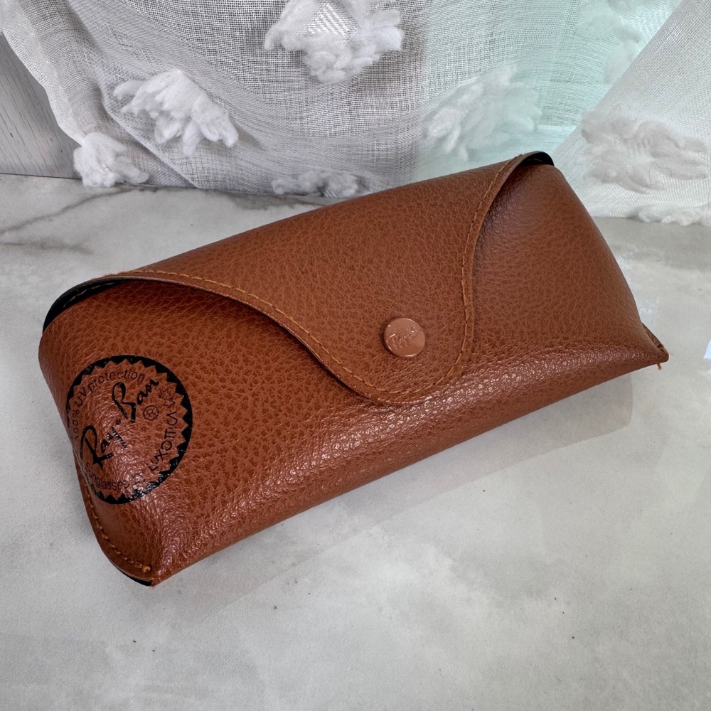 Brown Ray-Ban Sunglasses Case‎ Snap Closure